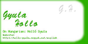 gyula hollo business card